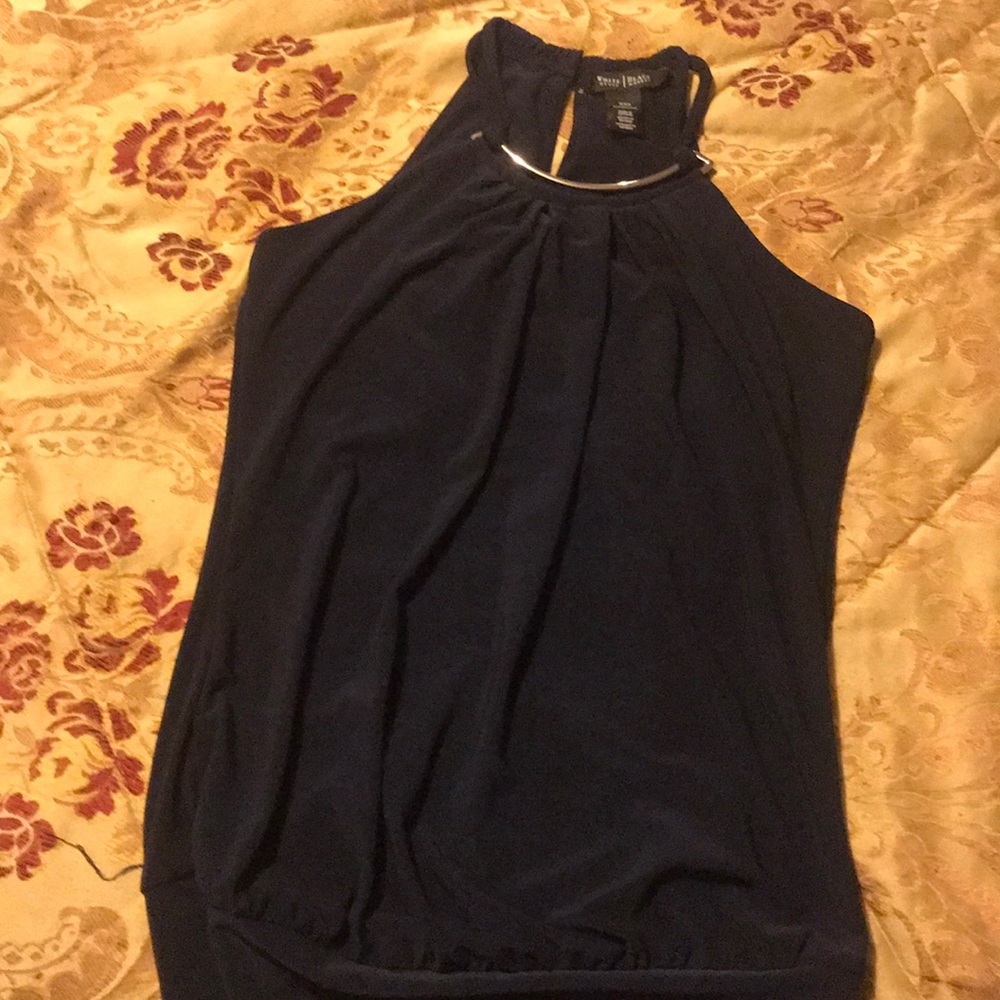 navy blue blouse by WHBM size XXS